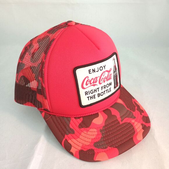 Vintage Coca Cola Hat Mallard Duck Foam Mesh Snapback Trucker Cap 6 Panel - Picture 2 of 8